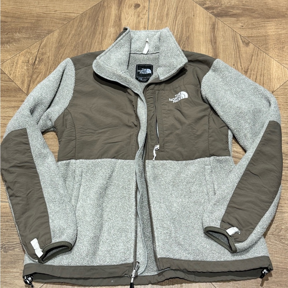 The North Face Taupe and Gray Fleece Jacket